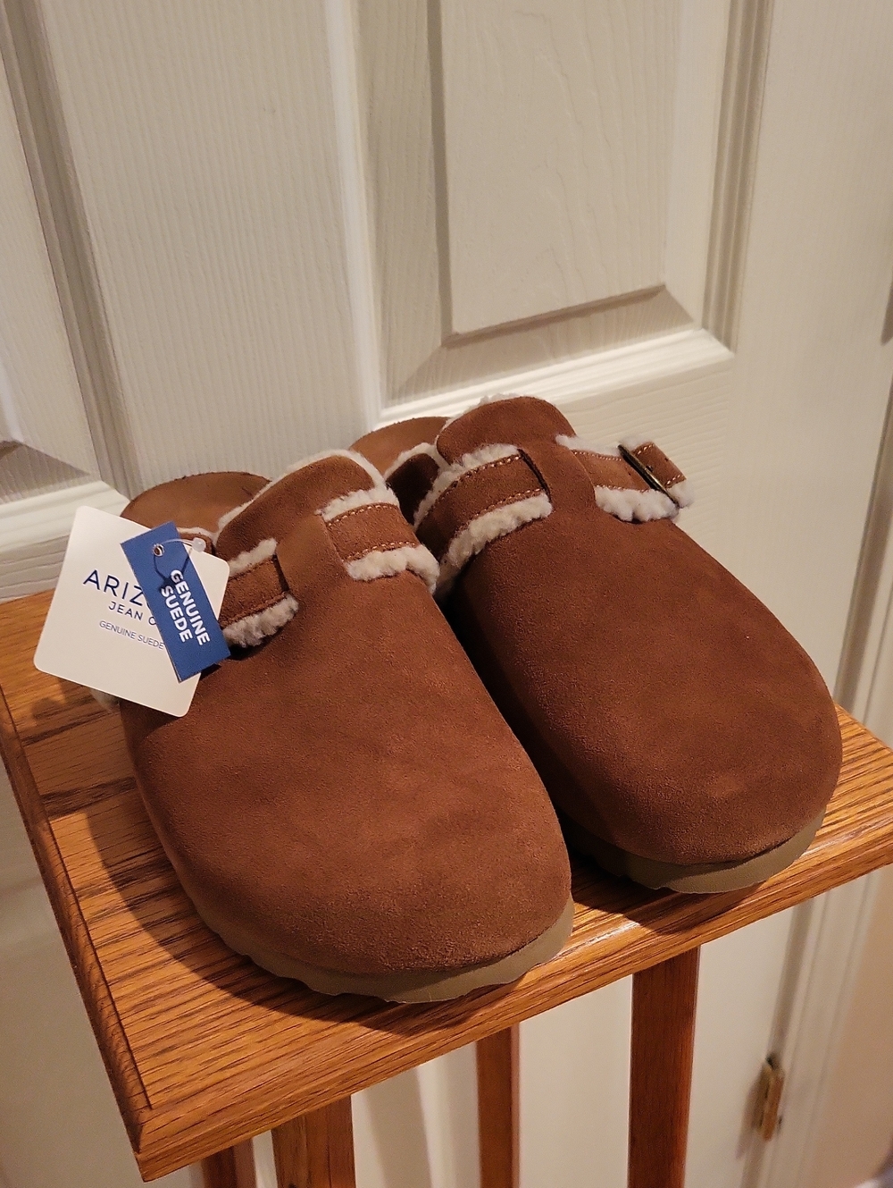Arizona Jean Co. Genuine Suede Clog Mules Brown Size 10 NWT